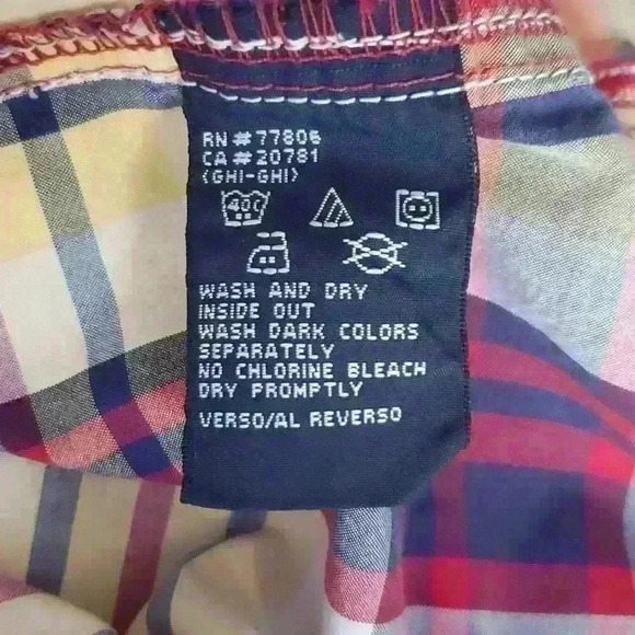 Vintage Y2K Tommy Hilfiger Jeans Plaid Short Sleeve Button Down Shirt sz XL - Picture 8 of 9